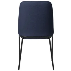 Esszimmerstühle 2er Set Dunkelblau mit Rückenlehne, Polsterstühle für Esszimmer & Küche ML-Design