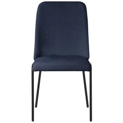 Esszimmerstühle 4er Set Dunkelblau mit Rückenlehne, Polsterstühle für Esszimmer & Küche ML-Design
