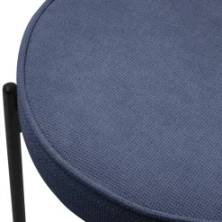 Esszimmerstühle 4er Set Dunkelblau mit Rückenlehne, Polsterstühle für Esszimmer & Küche ML-Design