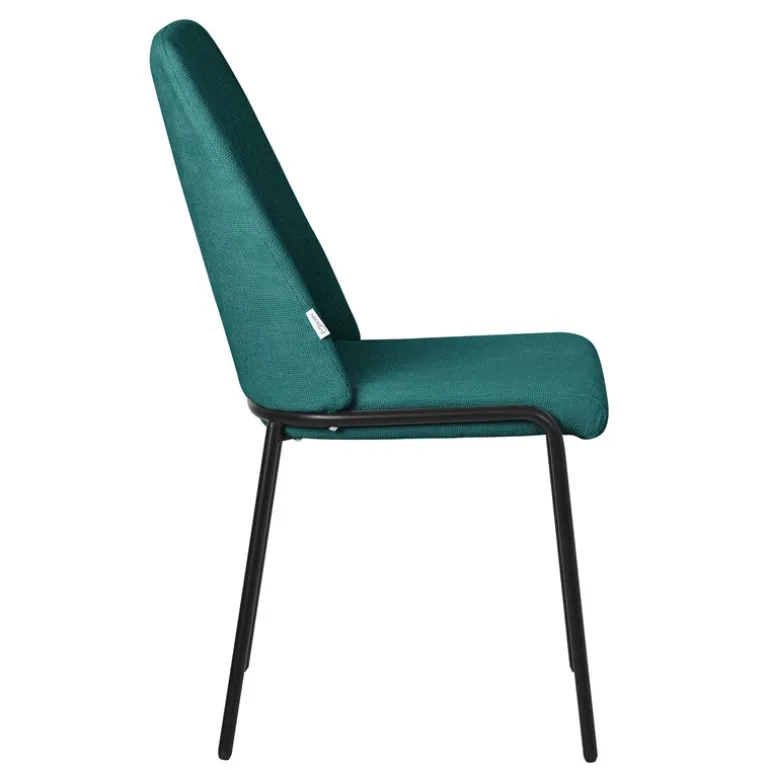 Esszimmerstühle 4er Set Petrol mit Rückenlehne, Polsterstühle für Esszimmer & Küche ML-Design