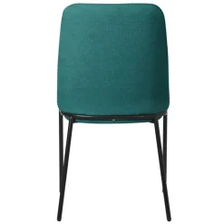 Esszimmerstühle 4er Set Petrol mit Rückenlehne, Polsterstühle für Esszimmer & Küche ML-Design
