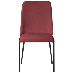 Esszimmerstühle 4er Set Rot mit Rückenlehne, Polsterstühle für Esszimmer & Küche ML-Design