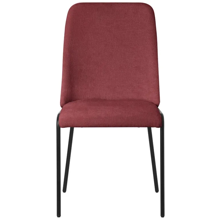 Esszimmerstühle 4er Set Rot mit Rückenlehne, Polsterstühle für Esszimmer & Küche ML-Design