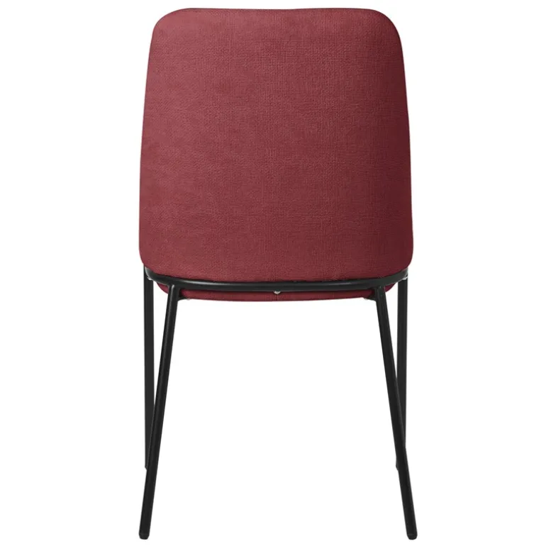 Esszimmerstühle 4er Set Rot mit Rückenlehne, Polsterstühle für Esszimmer & Küche ML-Design