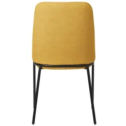 Esszimmerstühle 4er Set Senf mit Rückenlehne, Polsterstühle für Esszimmer & Küche ML-Design