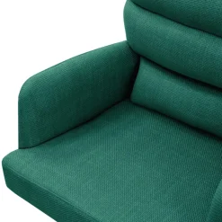 Esszimmerstuhl Dunkelgrün drehbar mit abnehmbaren Rückenkissen gepolstert bis 120 Kilogramm ML-Design