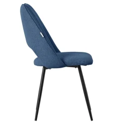 Esszimmerstuhl 6er Set Blau gepolstert inkl. Montagematerial Polsterstuhl Küchenstuhl ML-Design