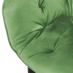 Esszimmerstuhl 2er Set Große Rauten Steppung mit Rücken- und Armlehnen Salbei Küchenstuhl mit Microfaser-Samtbezug ML-Design