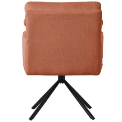 Esszimmerstuhl 2er Set Orange drehbar mit abnehmbaren Rückenkissen gepolstert bis 120 Kilogramm ML-Design