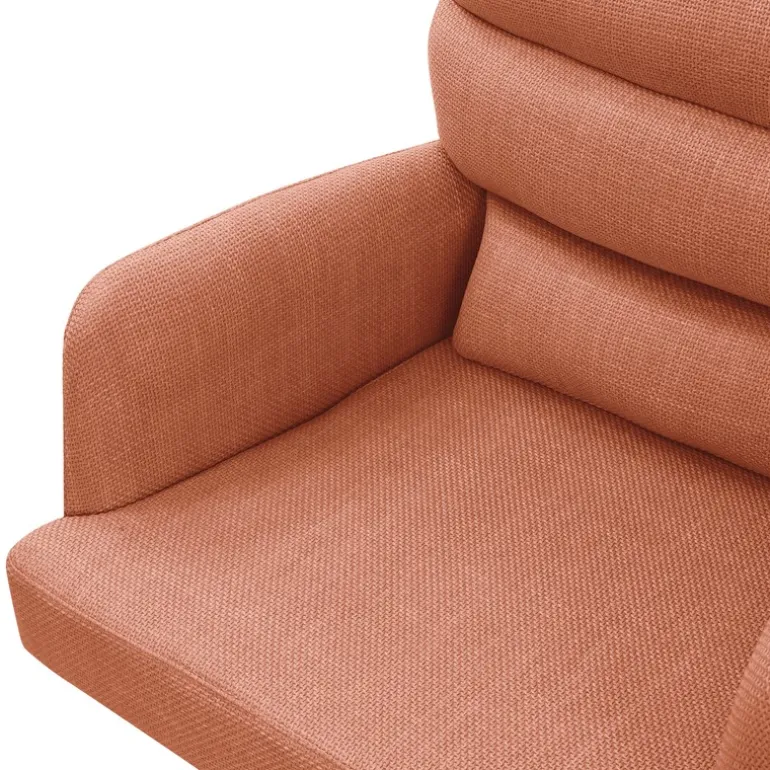 Esszimmerstuhl 2er Set Orange drehbar mit abnehmbaren Rückenkissen gepolstert bis 120 Kilogramm ML-Design
