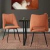 Esszimmerstuhl 2er Set Orange gepolstert inkl. Montagematerial Polsterstuhl Küchenstuhl ML-Design