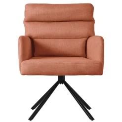 Esszimmerstuhl 4er Set Orange drehbar mit abnehmbaren Rückenkissen gepolstert bis 120 Kilogramm ML-Design