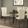 Esszimmerstuhl 4er Set Taupe mit Samtbezug und Metallbeinen Küchenstuhl ML-Design