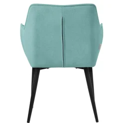 Esszimmerstuhl Petrol aus Frotteestoff mit dickem gepolsterter Sitz ML-Design