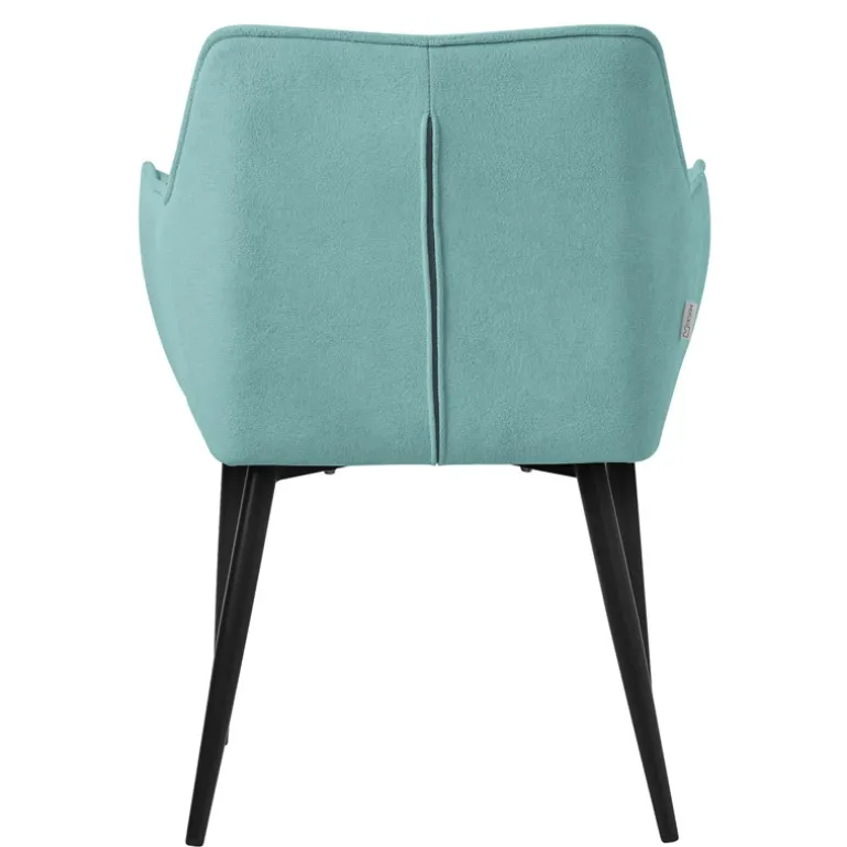 Esszimmerstuhl Petrol aus Frotteestoff mit dickem gepolsterter Sitz ML-Design