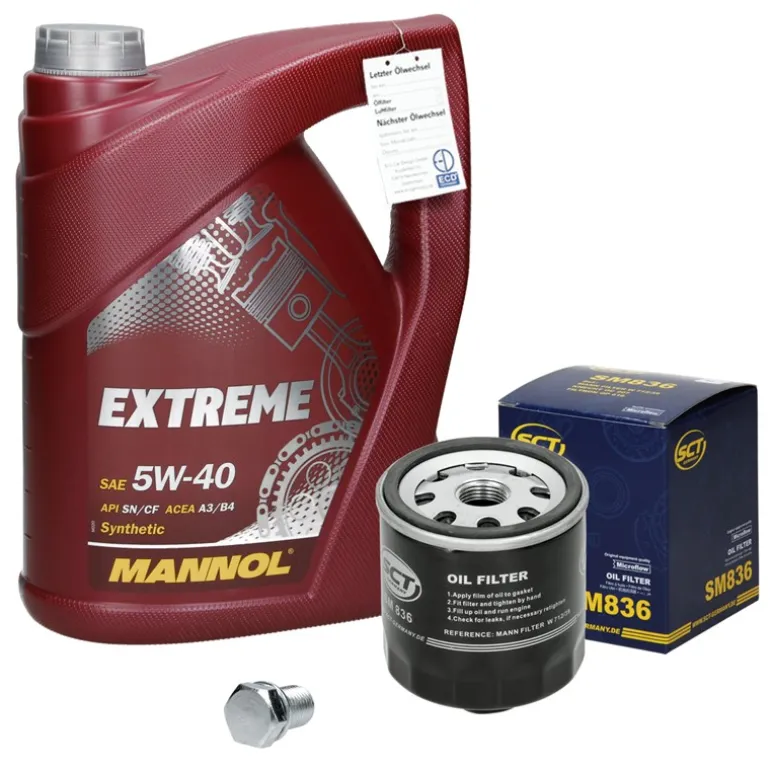 Filterset mit 5L Mannol Extreme 5W-40 VAG