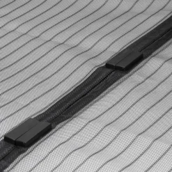 Fliegengitter Klebmontage ohne Bohren 100x210 cm Schwarz aus Polyester