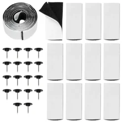 Fliegengitter Klebmontage ohne Bohren 100x210 cm Schwarz aus Polyester