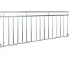 Französischer Balkon glänzend 90x225 cm mit 16 Füllstäben aus Edelstahl