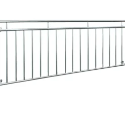 Französischer Balkon glänzend 90x225 cm mit 16 Füllstäben aus Edelstahl