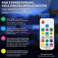 Gamingstuhl mit RGB Beleuchtung & Bluetoothboxen Schwarz/Blau aus Kunstleder ML-Design