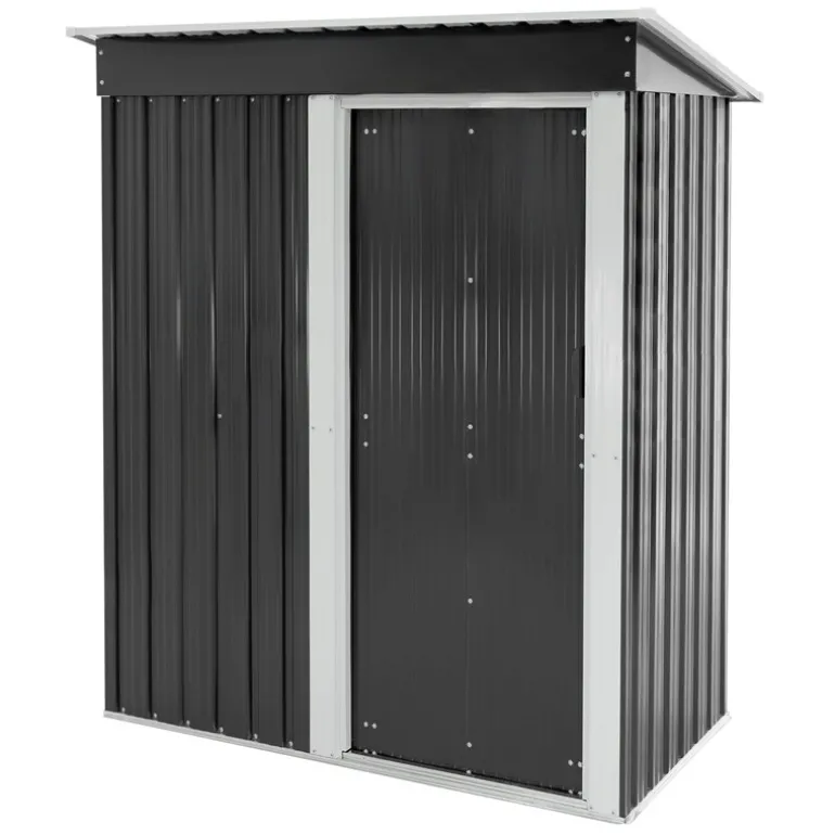 Gerätehaus 150x184x76 cm Grau aus Metall ML-Design