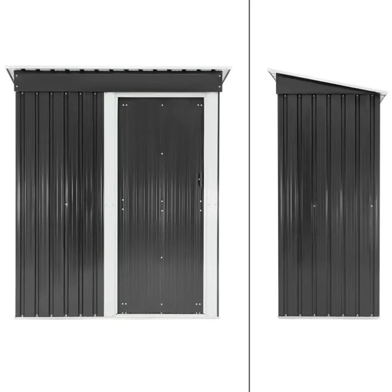 Gerätehaus 150x184x76 cm Grau aus Metall ML-Design