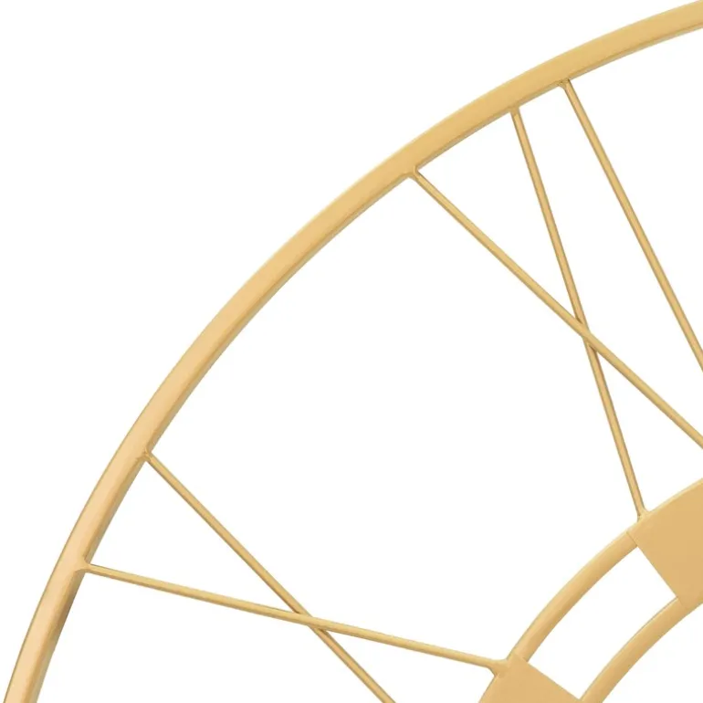 Große Wanduhr Ø 85 cm Altgold aus Eisen mit römischen Ziffern WOMO-Design