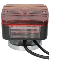 Halogen Anhänger Rückleuchten mit Magneten 12V verkabelt mit 7-poligem Stecker