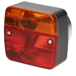 Halogen Anhänger Rückleuchten mit Magneten 12V verkabelt mit 7-poligem Stecker