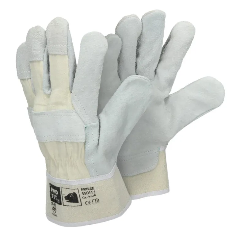 Handschuhe Rindspaltleder Natur L 12 Paar