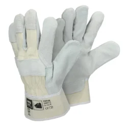Handschuhe Rindspaltleder Natur L 24 Paar