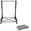 Hardtopständer mit 4 feststellbaren Rollen Schwarz aus Stahl und Hardtop Cover