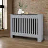Heizkörperverkleidung 112x19x82 cm Landhaus Grau aus MDF ML-Design