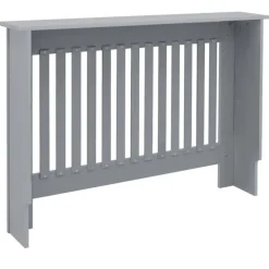Heizkörperverkleidung 112x19x82 cm Landhaus Grau aus MDF ML-Design