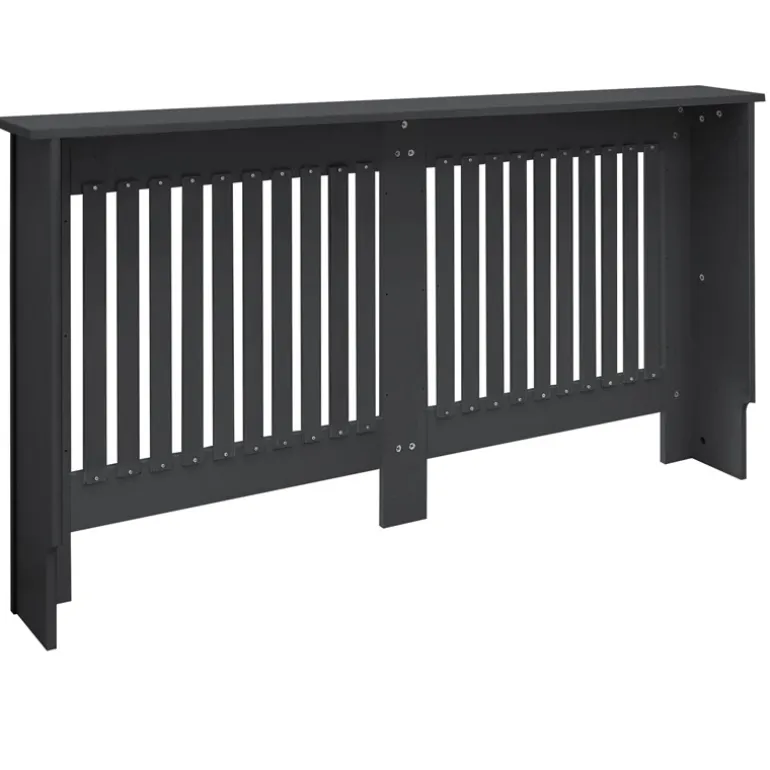 Heizkörperverkleidung 152x19x82 cm Landhaus Anthrazit aus MDF ML-Design