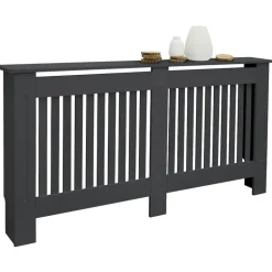 Heizkörperverkleidung 152x19x82 cm Landhaus Anthrazit aus MDF ML-Design