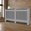 Heizkörperverkleidung 152x19x82 cm Landhaus Grau aus MDF ML-Design