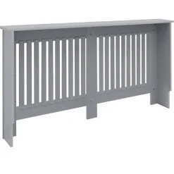 Heizkörperverkleidung 152x19x82 cm Landhaus Grau aus MDF ML-Design