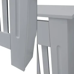Heizkörperverkleidung 152x19x82 cm Landhaus Grau aus MDF ML-Design
