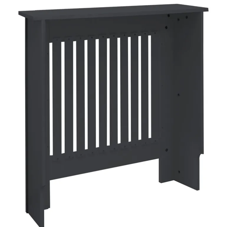 Heizkörperverkleidung 78x19x82 cm Landhaus Anthrazit aus MDF ML-Design