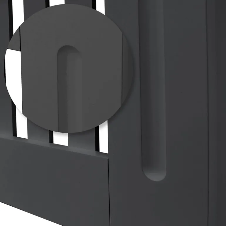 Heizkörperverkleidung 78x19x82 cm Landhaus Anthrazit aus MDF ML-Design