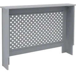 Heizkörperverkleidung 112x19x82 cm Raute Grau aus MDF ML-Design