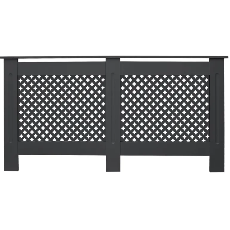 Heizkörperverkleidung 152x19x82 cm Raute Anthrazit aus MDF ML-Design