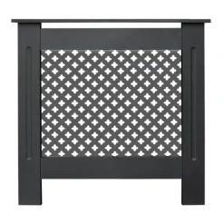 Heizkörperverkleidung 78x19x82 cm Raute Anthrazit aus MDF ML-Design