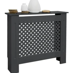 Heizkörperverkleidung 78x19x82 cm Raute Anthrazit aus MDF ML-Design