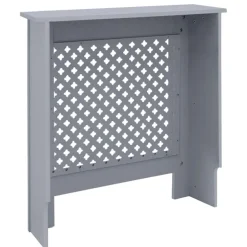 Heizkörperverkleidung 78x19x82 cm Raute Grau aus MDF ML-Design