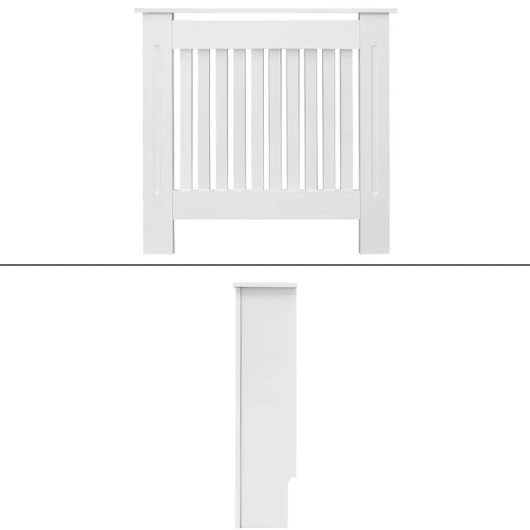 Heizkörperverkleidung 78x19x82 cm Weiß aus MDF