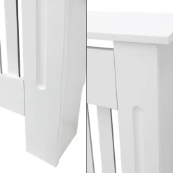 Heizkörperverkleidung 78x19x82 cm Weiß aus MDF