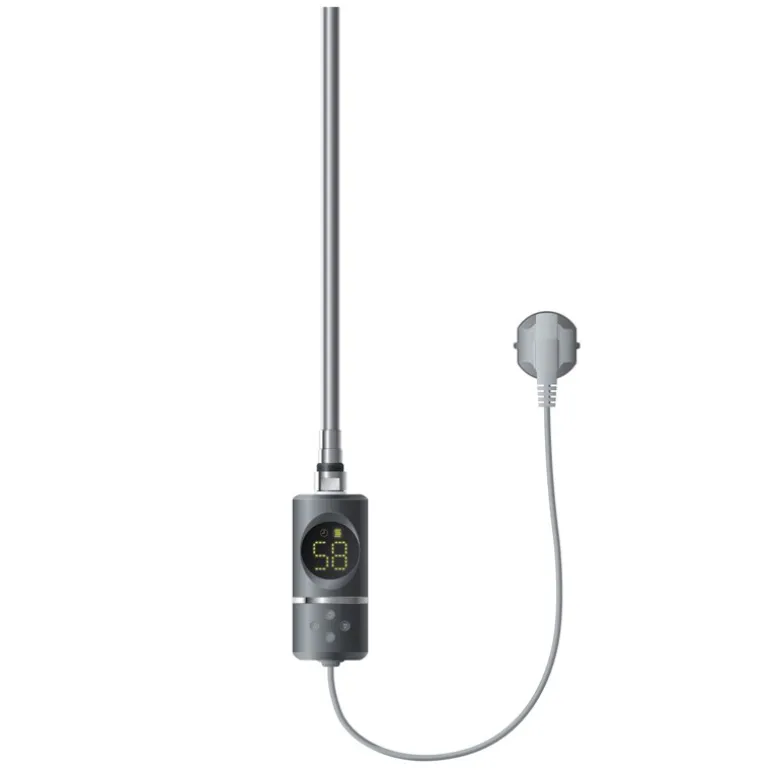Heizstab 600W Anthrazit mit Thermostat und LCD Bildschirm LuxeBath
